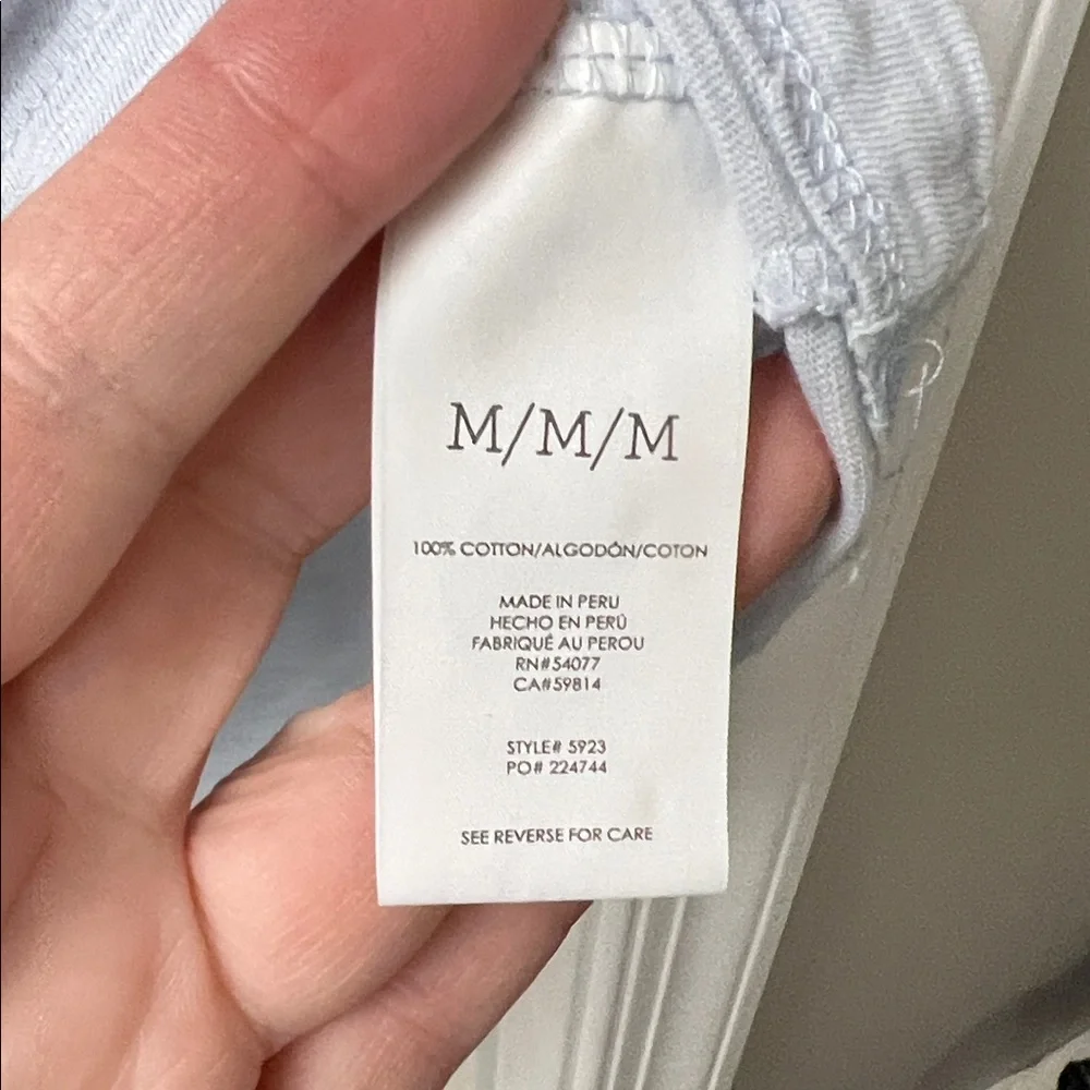 CAbi Pale Blue Slub V-Neck Pocket Tee - Picture 3 of 3